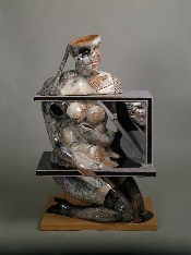 Le voyeur II - céramique - 61 x 38,5 x 21cm
